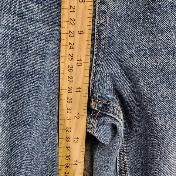 HDLTE Jeans Womens Large Faded Stretch High Rise Wide Leg - Picture 5 of 14